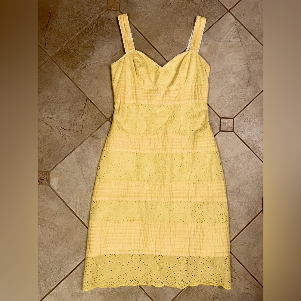 Lilly Pulitzer Yellow Eyelet Sundress